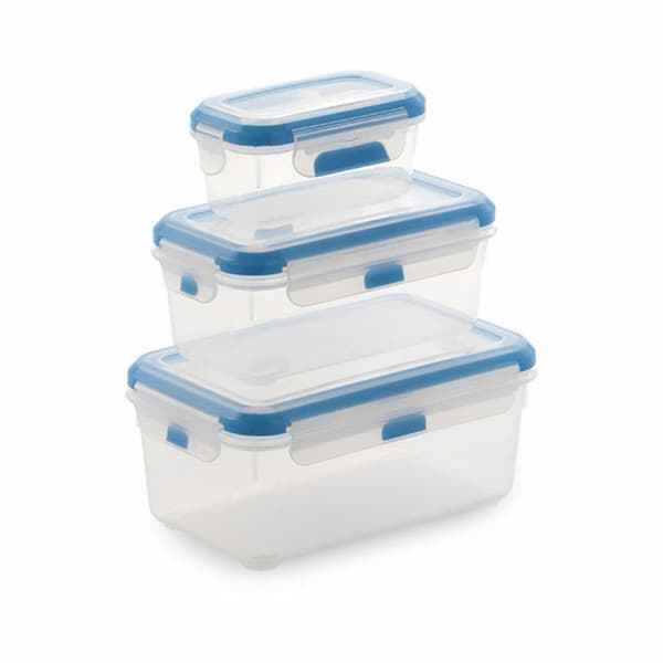 Lunchlådor, set 3 SP Berner super lock Rektangulär Transparent Plast (3 antal)