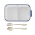 Miniatyrbild 1 av 6: Plastlåda 1L Utan BPA – 2 Fack + Bestick | Mikrovågsugn &amp; Diskmaskin