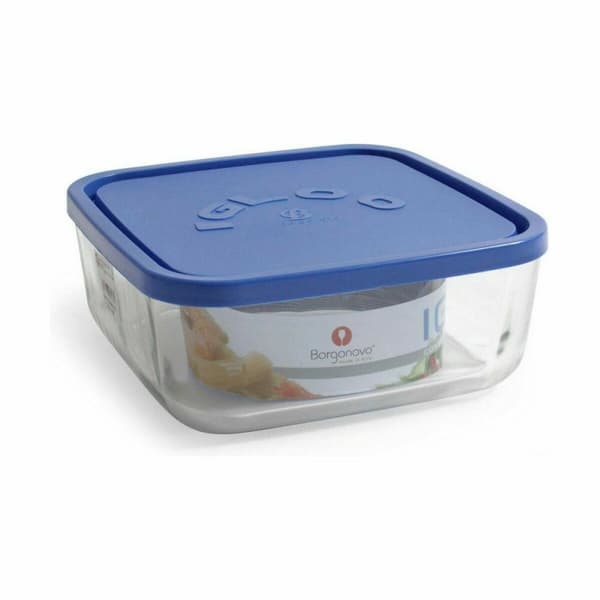 Lunchlåda Borgonovo Fyrkantig Blå 3,2 L (6 antal)