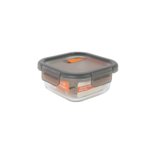Hermetisk matlåda MasterChef Grå Transparent Fyrkantig 530 ml (12 antal)
