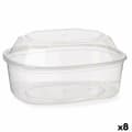 Miniatyrbillede 1 af 2: Rektangulær madkasse med Låg Leknes BS1500ROIOV Gennemsigtig polypropylen 1,5 L 18 x 10,5 x 21,5 cm (8 enheder)