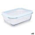 Miniatyrbillede 1 af 4: Madkasse Vivalto 90549 Gennemsigtig Silikone Borosilikatglas 1 L 22 x 7 x 16,5 cm (12 enheder)