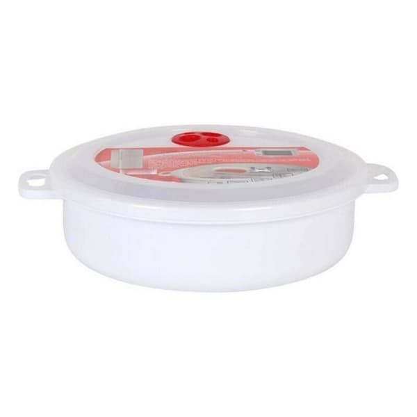 Madkasse med låg til mikrobølgeovn - 1,5 L - ø 19 x 7 cm
