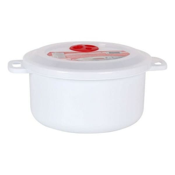 Madkasse med låg til mikrobølgeovn - 1,5 L - ø 19 x 7 cm