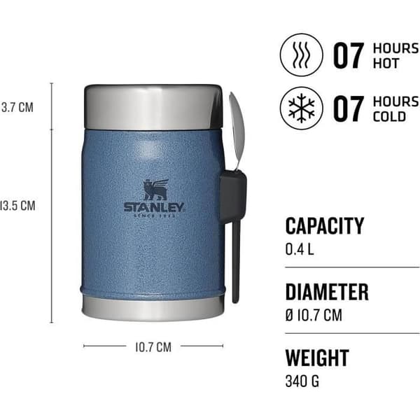 Thermos för mat - STANLEY - Classic Legendary Matlåda 0.4L - Isolert - Tvättbar - Rostfritt stål