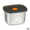 Miniatyrbillede 1 af 4: Hermetisk madkasse Quttin Rustfrit stål Rektangulær 450 ml 11,6 x 9,4 x 7 cm (12 enheder)
