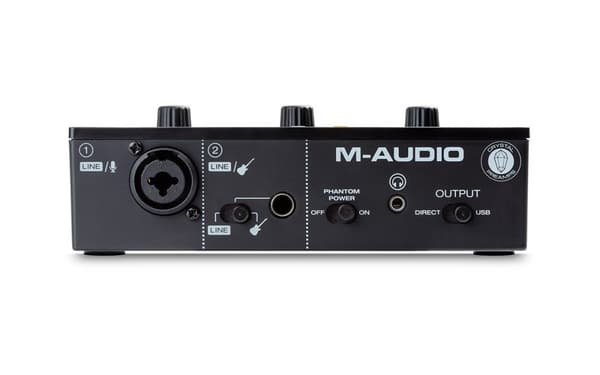 M-AUDIO M-Track Solo USB Ljudgränssnitt Kristall förförstärkare 16 bitar 48 kHz Svart