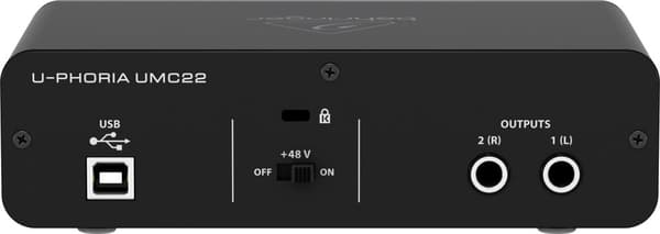Behringer UMC22 kompletterande musikutrustning Konsert/Studio Pre-amp