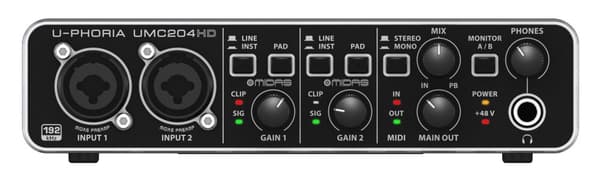 Behringer UMC204HD supplerende musikudstyr