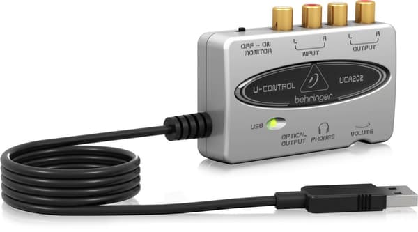 Behringer UCA202 äänitysliitäntä