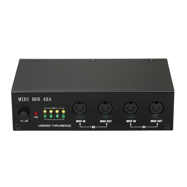 MIDI-liitäntä, 4 IN / 4 OUT, 64 MIDI-kanavaa, USB-virralla,musta