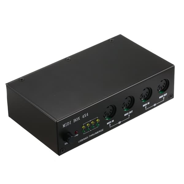 MIDI-liitäntä, 4 IN / 4 OUT, 64 MIDI-kanavaa, USB-virralla,musta