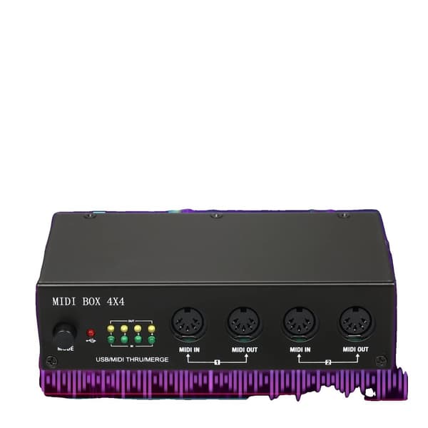 MIDI-liitäntä, 4 IN / 4 OUT, 64 MIDI-kanavaa, USB-virralla,musta