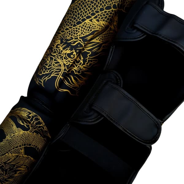 WarHouse Benskydd Dragon Svart/Guld M
