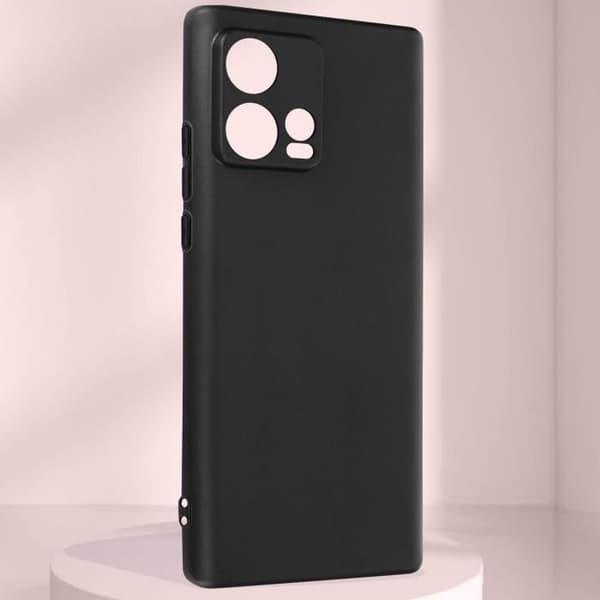 Fodral till Motorola Edge 30 Ultra Silicone Soft Touch Matte Anti-fingerprint svart