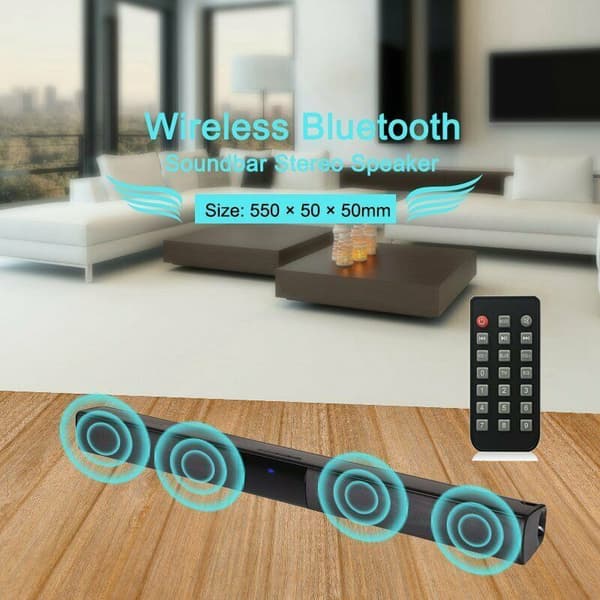 Trådløs Bluetooth Sound Bar højttalersystem TV Home Theater Soundbar Subwoofer