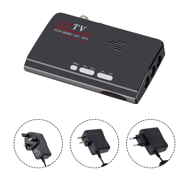 DVB-T/DVB-T2 TV Tuner Modtager DVB T/T2 Box VGA AV CVBS 1080P HDMI Digital HD Satellite med fjernbetjening US stik