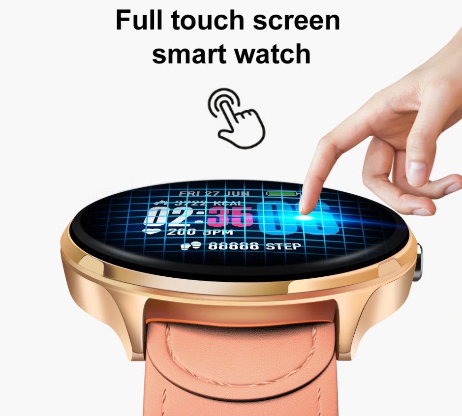 Original LEMFO V12 Full Touch Smart Watch Vandt t Pulsoverv gning