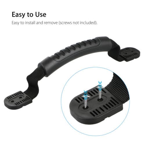 2 stk / sæt gummi båd bagage Side Mount Håndtag til kajak Kano sort