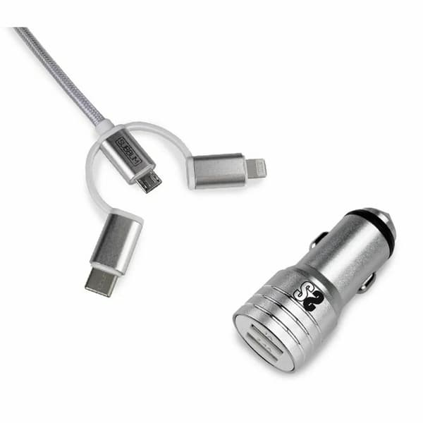 Universal USB oplader til bil + USB-C kabel Subblim SUB-CHG-4CC001