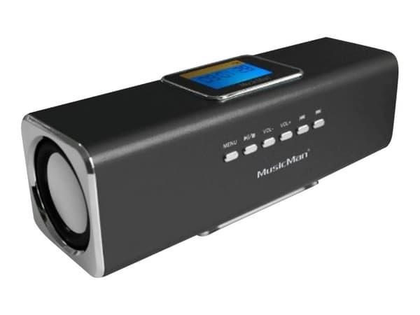 Technaxx MusicMan MA Display Soundstation, 6 W, 150 - 18000 Hz, 4 O, 80 dB, 10%, Langallinen musta