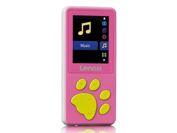 Lenco XEMIO-560PK, MP4-soitin, 8 GB, LCD, 30 g, Vaaleanpunainen, Mukana kuulokkeet