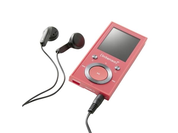 Intenso Video Scooter BT, MP3-soitin, 16 GB, LCM, USB 2.0, Vaaleanpunainen, Mukana kuulokkeet