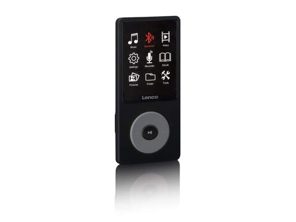 Lenco Xemio-860, MP3-spiller, 8 GB, TFT, 130 g, Sort, Grå, Hodetelefoner