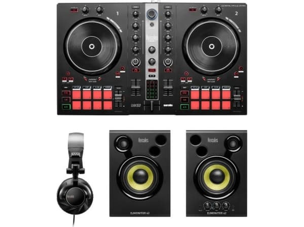Hercules | DJ controller | DJ Essentials Kit | Speakers | USB connectivity