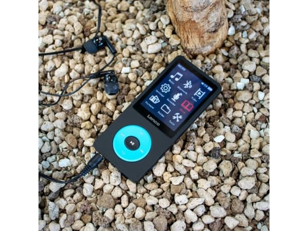Lenco Xemio-860BU, MP3-spiller, 8 GB, LCD, 60 g, Sort, Blå, Hodetelefoner