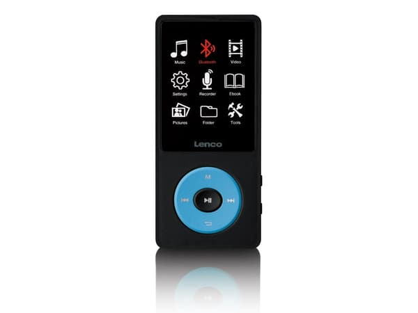 Lenco Xemio-860BU, MP3-spiller, 8 GB, LCD, 60 g, Sort, Blå, Hodetelefoner Sort, Blå