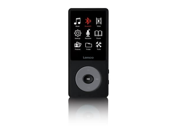 Lenco Xemio-860, MP3-spelare, 8 GB, TFT, 130 g, Svart, Grå, Hörlurar Svart, Grå