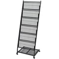 Miniatyrbillede 1 af 5: vidaXL magasinholder 47,5 x 43 x 133 cm sort A4