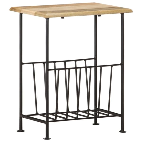 vidaXL Magasinstativ 40x30x50 cm heltre mango og stål