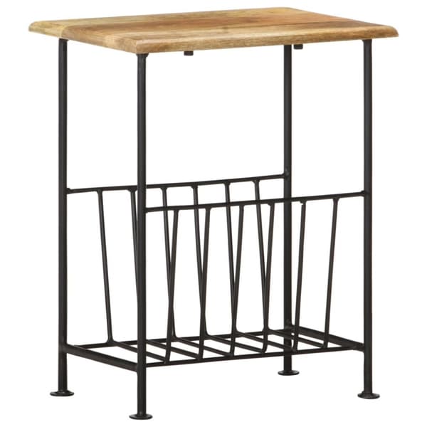 vidaXL Magasinstativ 40x30x50 cm heltre mango og stål