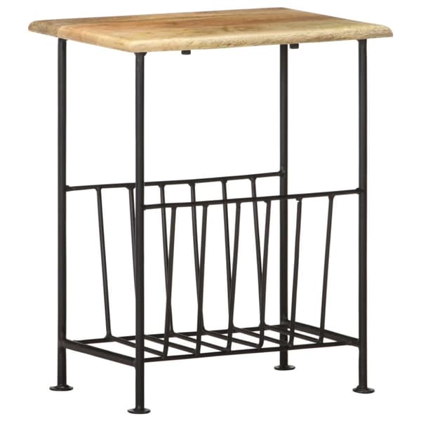 vidaXL Magasinstativ 40x30x50 cm heltre mango og stål