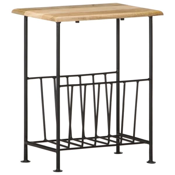 vidaXL Magasinstativ 40x30x50 cm heltre mango og stål