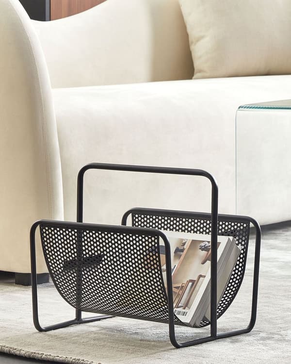Tidningsställ Svart Järn Tidningar Förvaringshållare Modern Design Heminredning