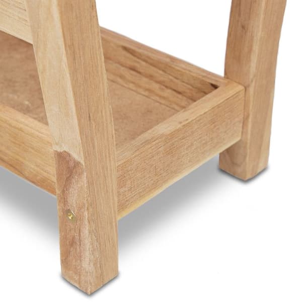 Relaxdays Tidningsställ Tidskriftshållare Valnötsträ HxBxD: 38,5 x 26,5 x 40 cm, Naturlig