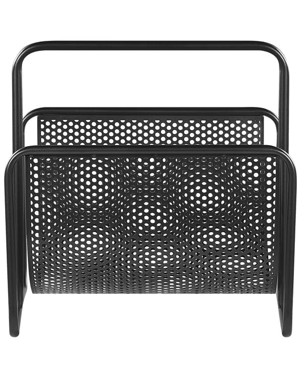 Magasinstativ Svart Jern Aviser Oppbevaringsholder Moderne Design Hjemmedekor