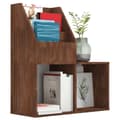 Miniatyrbild 3 av 9: vidaXL Tidningsställ för barn brun ek 71x30x78,5 cm konstruerat trä