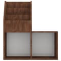 Miniatyrbild 4 av 9: vidaXL Tidningsställ för barn brun ek 71x30x78,5 cm konstruerat trä