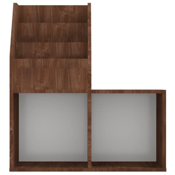 vidaXL Tidningsställ för barn brun ek 71x30x78,5 cm konstruerat trä