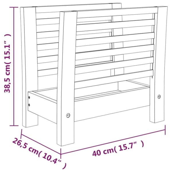 vidaXL Lehtiteline 40x26,5x38,5 cm täysi pähkinäpuu