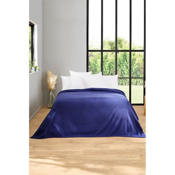 100 % ren jungfrulig ullfilt "Champery" Toison d'Or - Champery Minuit - 240 x 260 cm
