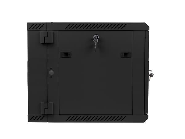 TWO-SECTION WALL-HUNG RACK CABINET 19" 9U 600X600 BLACK LANBERG (FLAT PACK)
