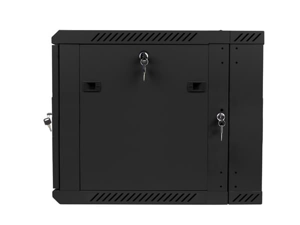 TWO-SECTION WALL-HUNG RACK CABINET 19" 9U 600X600 BLACK LANBERG (FLAT PACK)