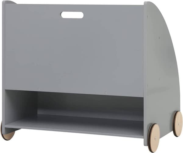 Rootz barnbokhylla - Bokhylla för barn - Barnrumsmöbler - Säkra, giftfria material - Engagerande stjärndesign - Mobil med tysta hjul - 62 cm x 57 cm x