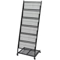 Miniatyrbillede 1 af 6: vidaXL magasinholder 47,5 x 43 x 133 cm sort A4 -  Magasinholdere