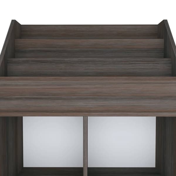 vidaXL magasinholder til børn 71x30x114 cm spånplade grå og sonoma-eg -  Magasinholdere